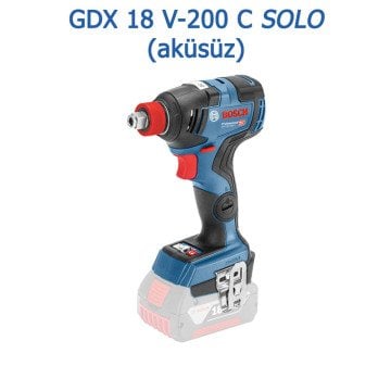 BOSCH GDX 18 V-200 C Profesyonel 18 Volt Akülü Darbeli Somun Sıkma (Kömürsüz Motor) (Karton Kutu İçerisinde) (Solo Makina) - (Teslimat Kapsamında Akü ve Şarj Cihazı Yoktur)