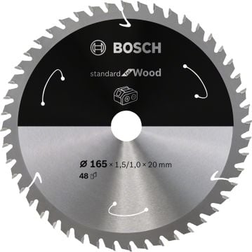 BOSCH Standard for Wood 165*20 mm 48 Diş (Akülü) 2 608 837 687