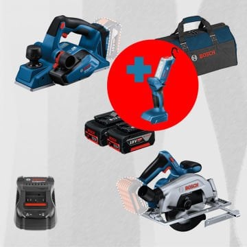 BOSCH GLI 18 V-300 Hediyeli BOSCH ProMix BOSCH GKS 185-LI 18 Volt Akülü Daire Testere (Kömürsüz) + BOSCH GHO 185-LI 18 Volt Akülü Planya (Kömürsüz)