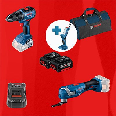 BOSCH GLI 18 V-300 Hediyeli BOSCH ProMixEco BOSCH GOP 185-LI (Kömürsüz) + BOSCH GSR 18 V-50 (Kömürsüz)