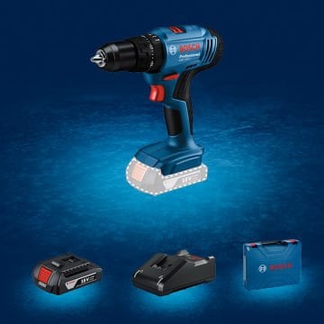 BOSCH GSB 183-LI Profesyonel 18 Volt 2 Ah Tek Akülü Darbeli Delme Vidalama (Plastik Çanta İçerisinde) 0 601 9K9 101