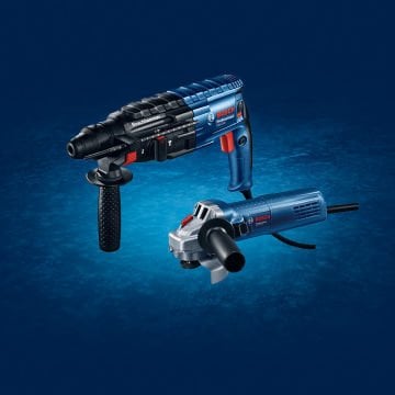BOSCH GBH 240 790 W Profesyonel Kırıcı-Delici + BOSCH GWS 750 S 750 W 125 mm. Profesyonel Devir Ayarlı Avuç Taşlama 2'li Set (Plastik Çanta İçerisinde) 0 611 990 M8H