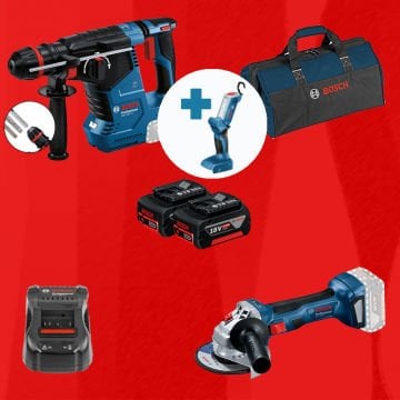 BOSCH GLI 18 V-300 Hediyeli BOSCH ProMixEco BOSCH GBH 187-LI ONE Chuck Mandren (Kömürsüz Motor -  2,4 Joule) + BOSCH GWS 180-LI (700 W Eşdeğerinde) (Kömürsüz)