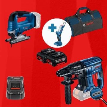 BOSCH GLI 18 V-300 Hediyeli BOSCH ProMixEco BOSCH GBH 180-LI (Kömürsüz Motor -  2 Joule - Yeni Nesil) + BOSCH GST 185-LI (Kömürsüz)