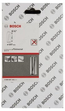 BOSCH 107 mm. Elmas Kuru Karot Ucu G 1/2'' 2 608 587 341
