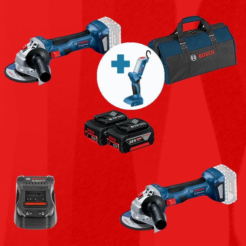 BOSCH GLI 18 V-300 Hediyeli BOSCH ProMixEco BOSCH GWS 180-LI (700 W Eşdeğerinde) (Kömürsüz) + BOSCH GWS 180-LI (700 W Eşdeğerinde) (Kömürsüz)