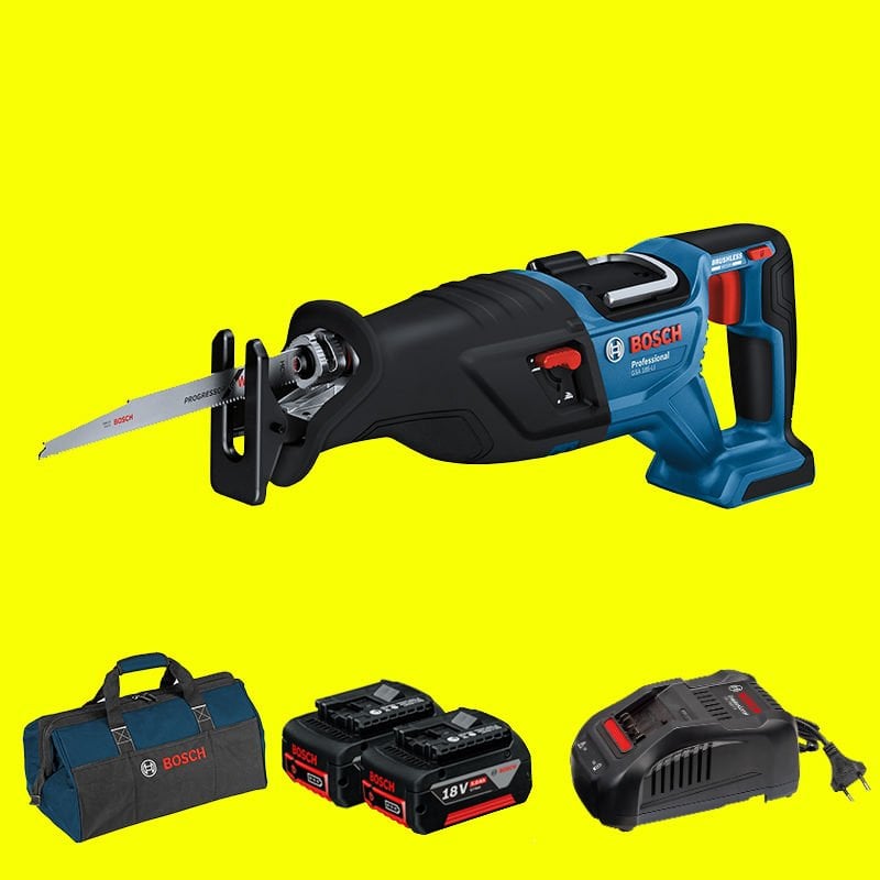BOSCH GSA 185-LI Profesyonel 18 Volt 5,0 Ah Çift Akülü Tilki Kuyruğu (Kömürsüz Motor) (Bez Çanta)