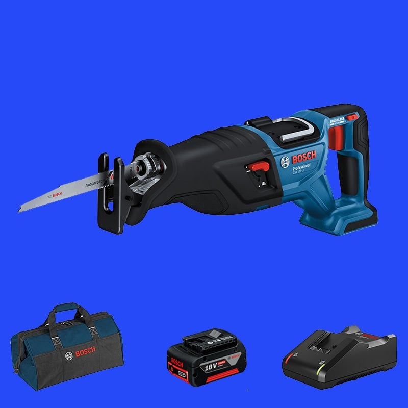 BOSCH GSA 185-LI Profesyonel 18 Volt 5,0 Ah Tek Akülü Tilki Kuyruğu (Kömürsüz Motor) (Bez Çanta)