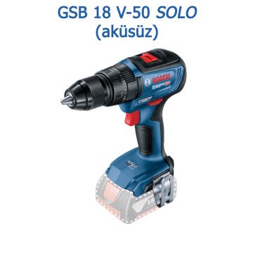 BOSCH GSB 18 V-50 Profesyonel 18 Volt Akülü Darbeli Delme Vidalama (Kömürsüz Motor) (Karton Kutu İçerisinde) (Solo Makina) - (Teslimat Kapsamında Akü ve Şarj Cihazı Yoktur)