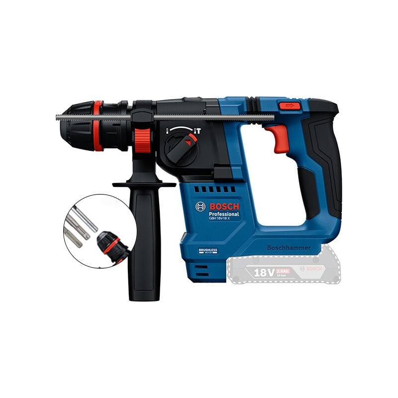 BOSCH GBH 18 V-18 X ONE Chuck Mandren Profesyonel 18 Volt Akülü Delici (Kömürsüz Motor) (Karton Kutu İçerisinde) (Solo Makina) - (Teslimat Kapsamında Akü ve Şarj Cihazı Yoktur)