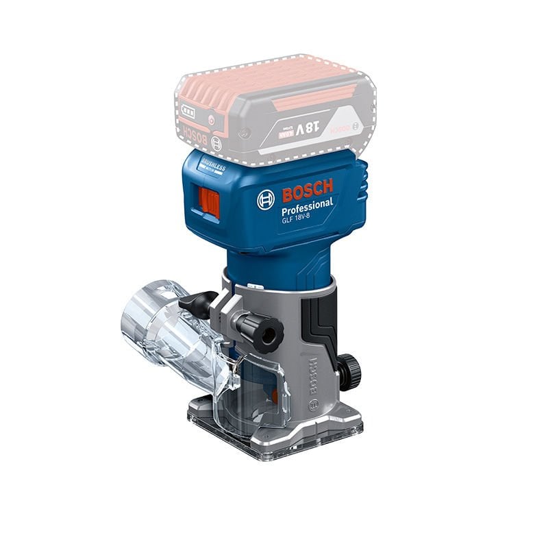 BOSCH GLF 18V-8 Profesyonel Akülü Dik Freze (Kömürsüz Motor) (Karton Kutu İçerisinde) (Solo Makina) - (Teslimat Kapsamında Akü ve Şarj Cihazı Yoktur)