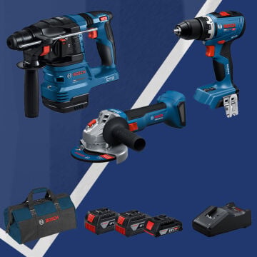 2x5.0 Ah + 1x2.0 Ah BOSCH 3'lü Set GBH 185-LI (Kömürsüz) 18 Volt Akülü Kırıcı Delici + GWS 18 V-8 18 Volt Akülü 115 mm. Avuç Taşlama (800 W) (Kömürsüz) + GSR 18 V-65 18 Volt Akülü Delme Vidalama (Kömürsüz)