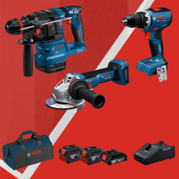 2x5.0 Ah + 1x2.0 Ah BOSCH 3'lü Set GBH 18 V-22 X (Kömürsüz) 18 Volt Akülü Kırıcı Delici + GWS 18 V-11 18 Volt Akülü 115 mm. Avuç Taşlama (1.100 W) (Kömürsüz) + GSR 18 V-65 18 Volt Akülü Delme Vidalama (Kömürsüz)