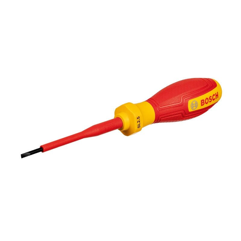 BOSCH Profesyonel VDE 1000 VOLT Düz Tornavida SL 2.5 x 75 mm. (1 600 A02 NC0)
