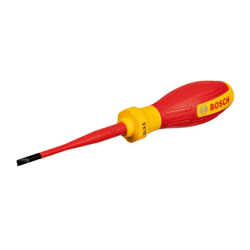 BOSCH Profesyonel VDE 1000 VOLT Düz Tornavida SL 3.5 x 75 mm. (1 600 A02 NC1)