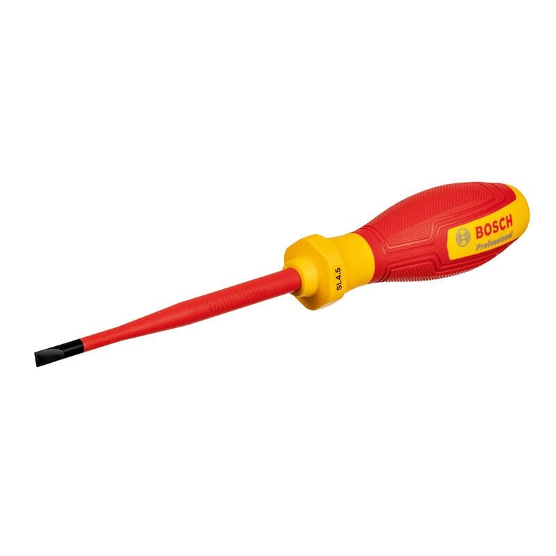 BOSCH Profesyonel VDE 1000 VOLT Düz Tornavida SL 4.5 x 100 mm. (1 600 A02 NC2)