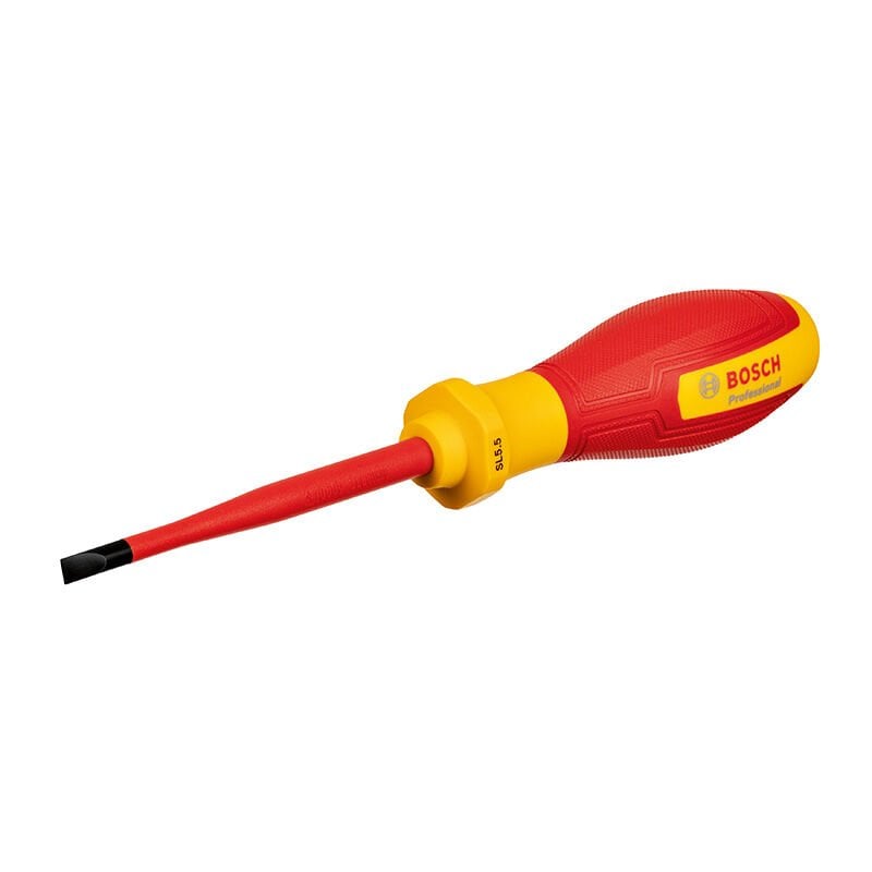 BOSCH Profesyonel VDE 1000 VOLT Düz Tornavida SL 5.5 x 100 mm. (1 600 A02 NC3)