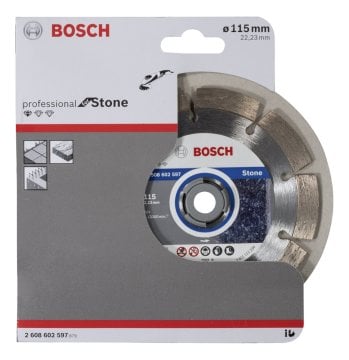 BOSCH 115 mm. Profesyonel Stone Elmas Bıçak (10'lu Paket İçerisinden 1 Adet) 2 608 603 235 (2 608 602 597)