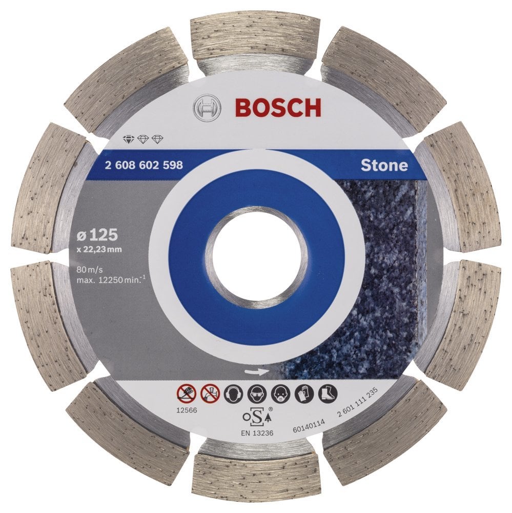 BOSCH 125 mm. Profesyonel Stone Elmas Bıçak (10'lu Paket İçerisinden 1 Adet) 2 608 603 236 (2 608 602 598)