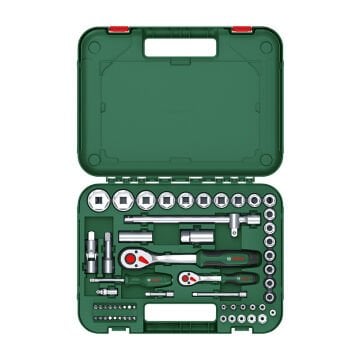 BOSCH (Ev & Bahçe Kullanımı) 1/4'' + 1/2'' Cırcırlı Somun Sıkma Seti 56 Parça (1 600 A02 Z9G)