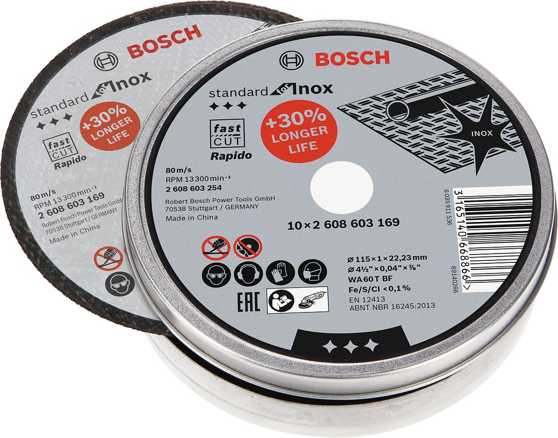 BOSCH 115*1 Inox Kesici Spiral Taşı 2 608 603 254 (10'lu paket içerisinden 1 adet)