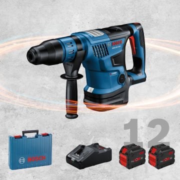 BOSCH GBH 18 V-36 C Profesyonel SDS-Max BITURBO Kömürsüz Motor 18 Volt ProCORE 12 Ah Çift Akülü Kırıcı-Delici (Plastik Çanta İçerisinde)