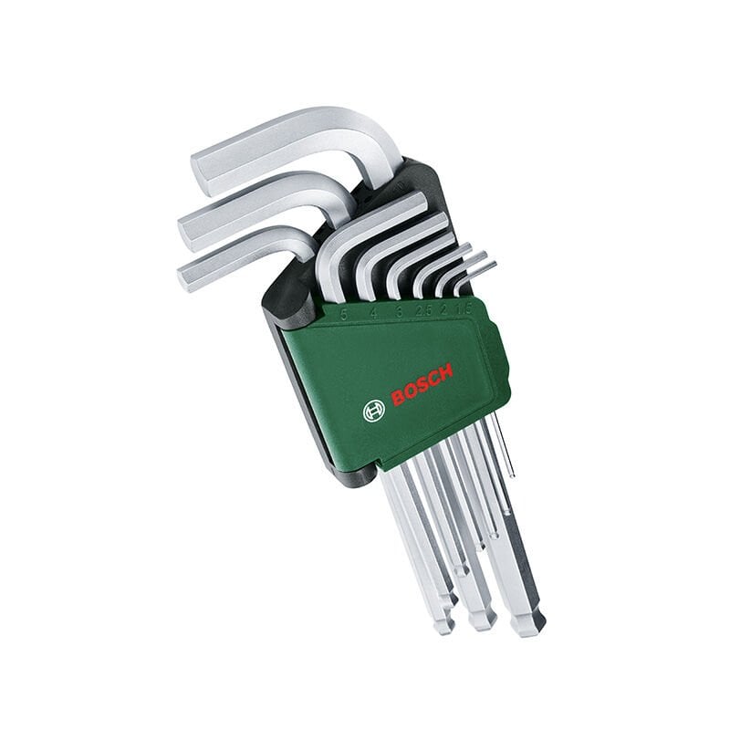 BOSCH (Ev & Bahçe Kullanımı) Allen Anahtar Takımı Hex 9 Parça (1 600 A03 2V1) (1 600 A02 BX9)