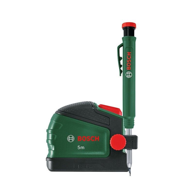 BOSCH (Ev & Bahçe Kullanımı) Şerit Metre 5m metrik + İşaretleme Kalemi (1 600 A03 3BL)
