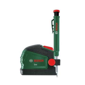 BOSCH (Ev & Bahçe Kullanımı) Şerit Metre 5m metrik + İşaretleme Kalemi (1 600 A03 3BL)
