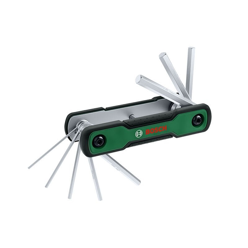 BOSCH (Ev & Bahçe Kullanımı) 8 Parça Katlanır HEX Allen Anahtar Seti (1 600 A03 9L7)