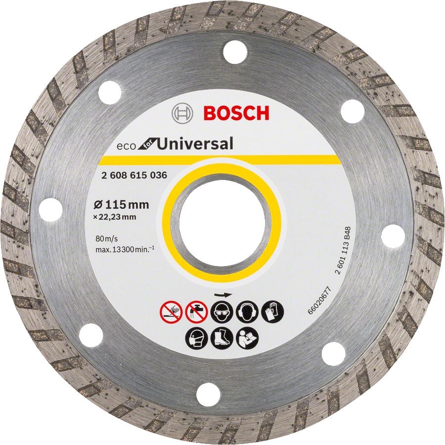 BOSCH 115 mm. Turbo Eco For Unıversal Elmas Kesici (10'lu Paket İçerisinden 1 Adet) 2 608 615 045 (2 608 615 036)