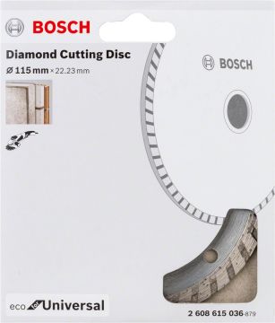 BOSCH 115 mm. Turbo Eco For Unıversal Elmas Kesici (10'lu Paket İçerisinden 1 Adet) 2 608 615 045 (2 608 615 036)