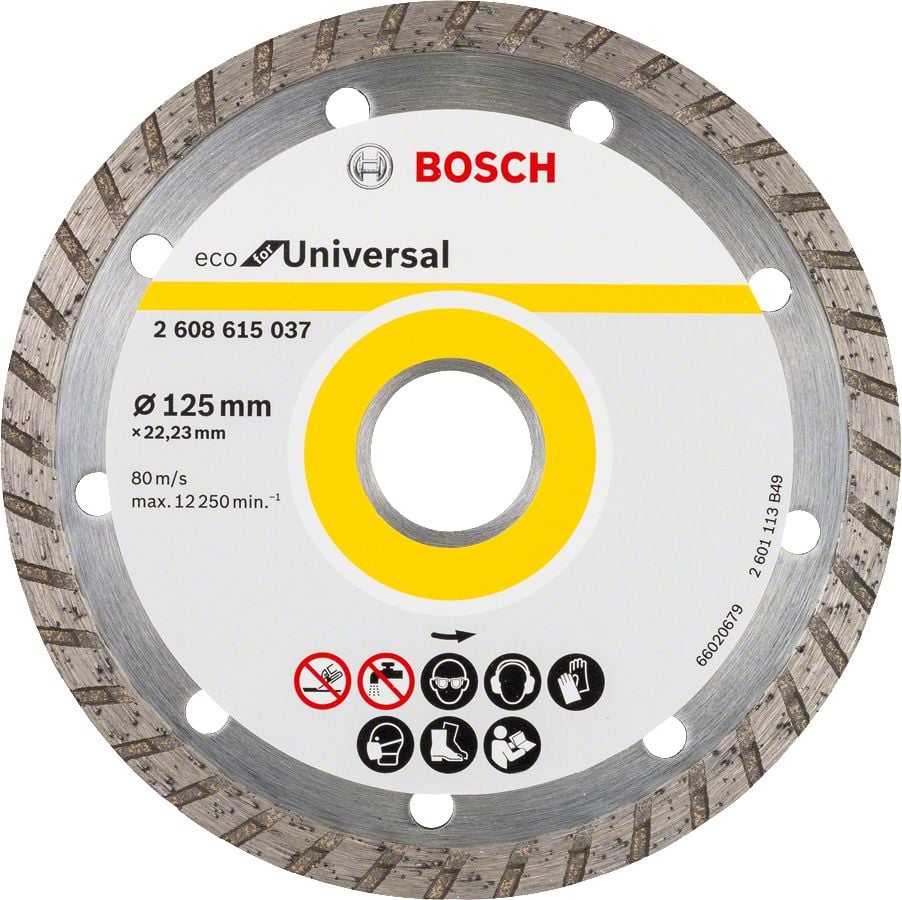 BOSCH 125 mm. Turbo Eco For Unıversal Elmas  (10'lu Paket İçerisinden 1 Adet) Kesici 2 608 615 046 (2 608 615 037)