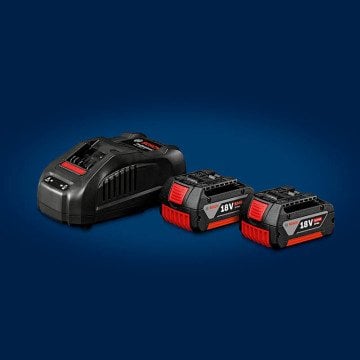 BOSCH Profesyonel 18 Volt Starter Set GAL 1880 CV Hızlı Şarj Cihazı + 2 x GBA 18V 5.0 Ah Akü