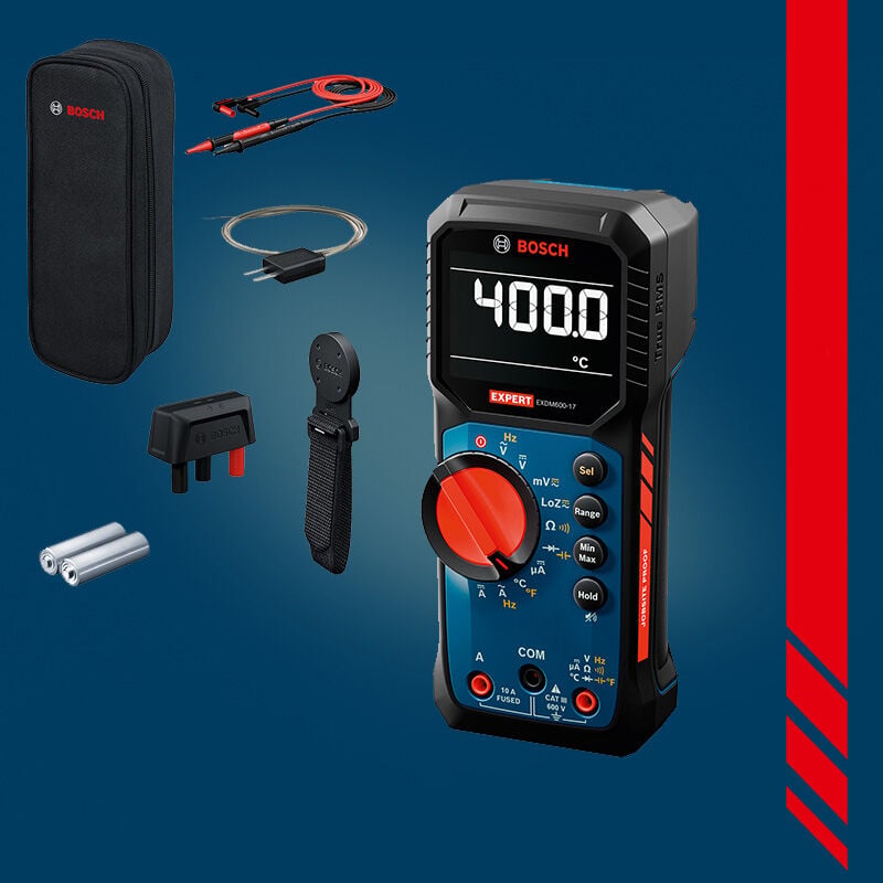 BOSCH EXPERT EXDM600-17 Dijital Multimetre (Kanvas Çanta İçerisinde) 0 601 077 200