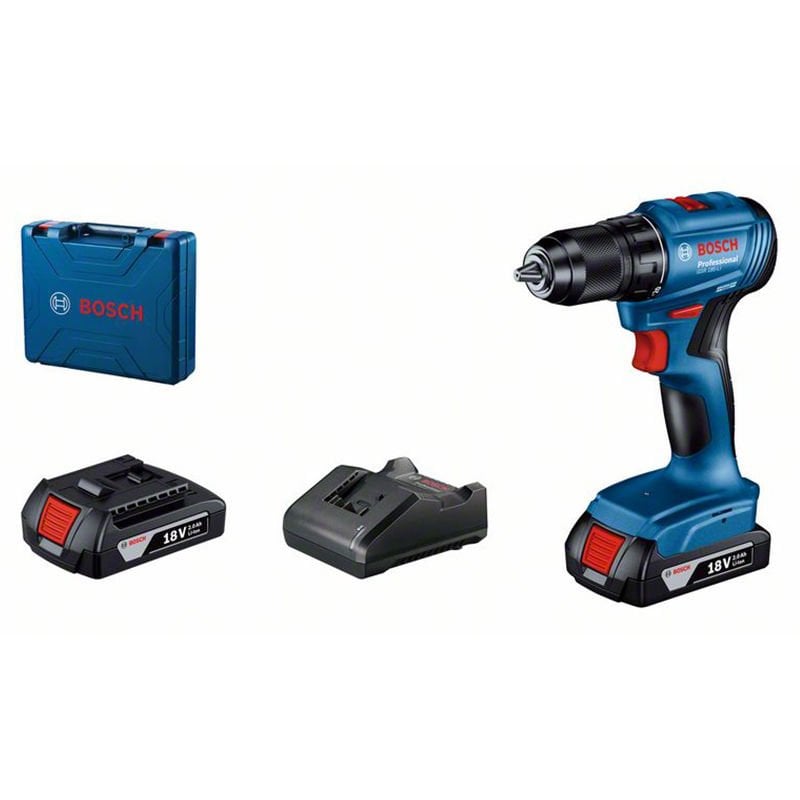 BOSCH GSR 185-LI Profesyonel 18 Volt 2 Ah Çift Akülü Delme Vidalama (Kömürsüz Motor) (Plastik Çanta İçerisinde) 0 601 9K3 000