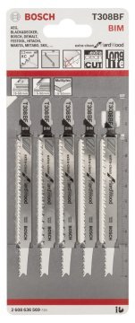 BOSCH Dekupaj Bıçağı T 308 Bf (5'li Paket İçerisinden 1 Adet) 2 608 636 569
