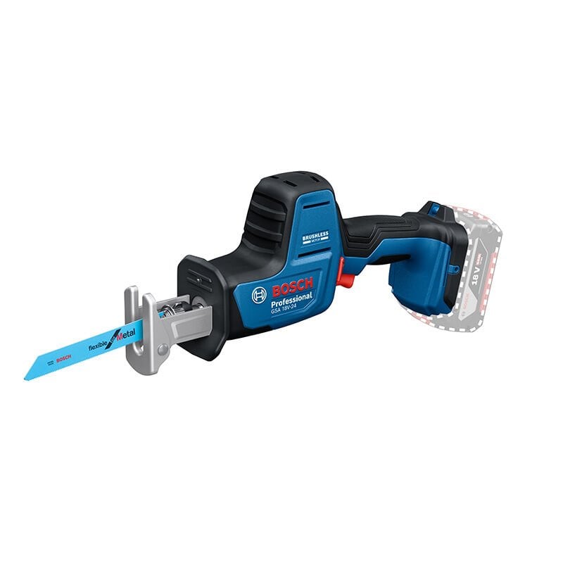 BOSCH GSA 18 V-24 Profesyonel 18 Volt Akülü Tilki Kuyruğu (Kömürsüz Motor) (Karton Kutu İçerisinde) (Solo Makina) - (Teslimat Kapsamında Akü ve Şarj Cihazı Yoktur)