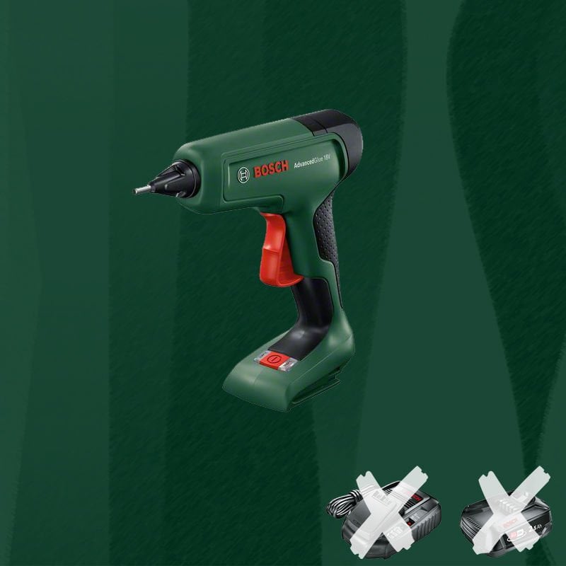 BOSCH DIYmix (Ev & Bahçe Kullanımı) Advanced Glue 18 V 18 Volt Sıcak Silikon Tabancası (Karton Kutu İçerisinde) (Solo-Aküsüz Makina) (Teslimat Kapsamında Akü ve Şarj Cihazı Yoktur)