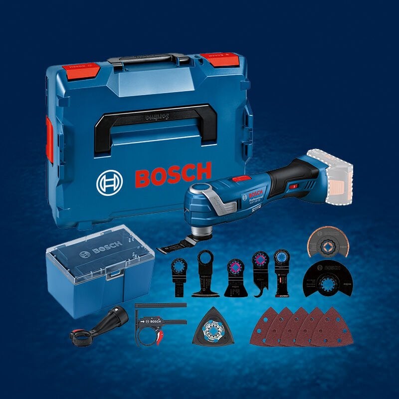 BOSCH GOP 18 V-34 Profesyonel 18 Volt Akülü Çok Amaçlı Raspalama Makinası + 16 Parça Aksesuar Seti (Kömürsüz Motorlu) (L-BOXX 136  (Solo-Aküsüz Makina) (Teslimat Kapsamında Akü ve Şarj Cihazı Yoktur)
