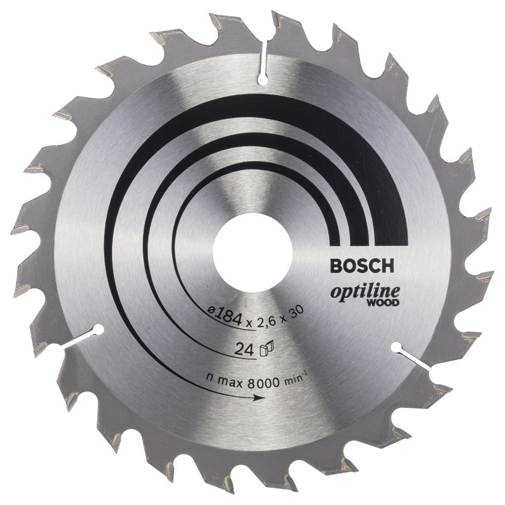 BOSCH Optılıne 184*30 mm. 24 Diş-Ahşap 2 608 640 610