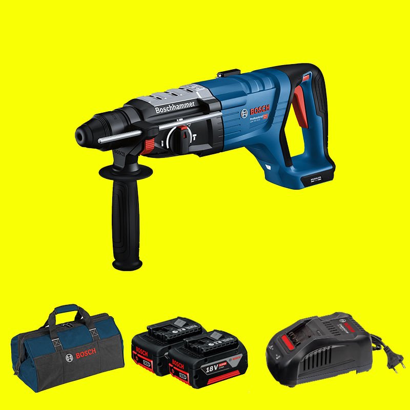 BOSCH GBH 18 V-28 D Profesyonel 18 Volt 5 Ah Çift Akülü Kırıcı Delici (Kömürsüz Motor)(Bez Çanta)