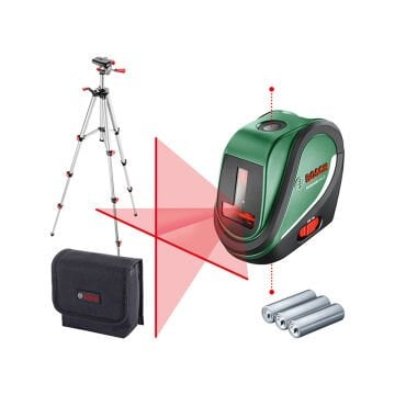 BOSCH Universal Level 2 Çapraz Çizgili Hizalama Lazeri + 1,1m Tripod (Karton Kutu) 0 603 663 801