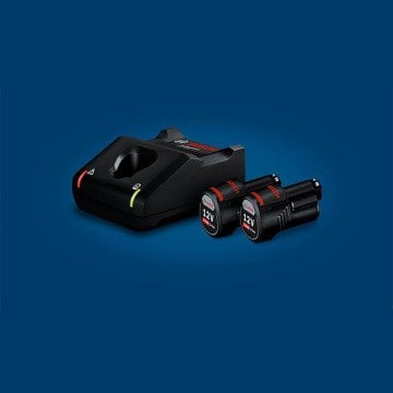 BOSCH Profesyonel 12 Volt Starter Set GAL 1240 CV Hızlı Şarj Cihazı + 2 x GBA 12V 2.0 Ah Akü