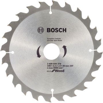 BOSCH ECOW Daire Test. Bıç. 190*30 mm 24 D E 2 608 644 376