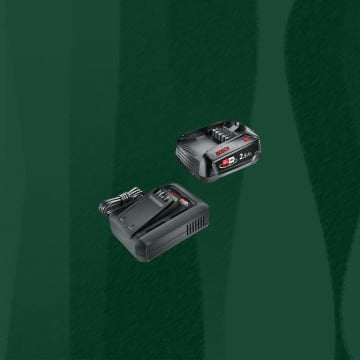 BOSCH DIYmix (Ev & Bahçe Kullanımı) 18 Volt Başlangıç Seti 1 x 18 Volt 2,5 Ah. Li-İyon Akü + 1 x 18 Volt AL 18 V-44 Hızlı Şarj Cihazı