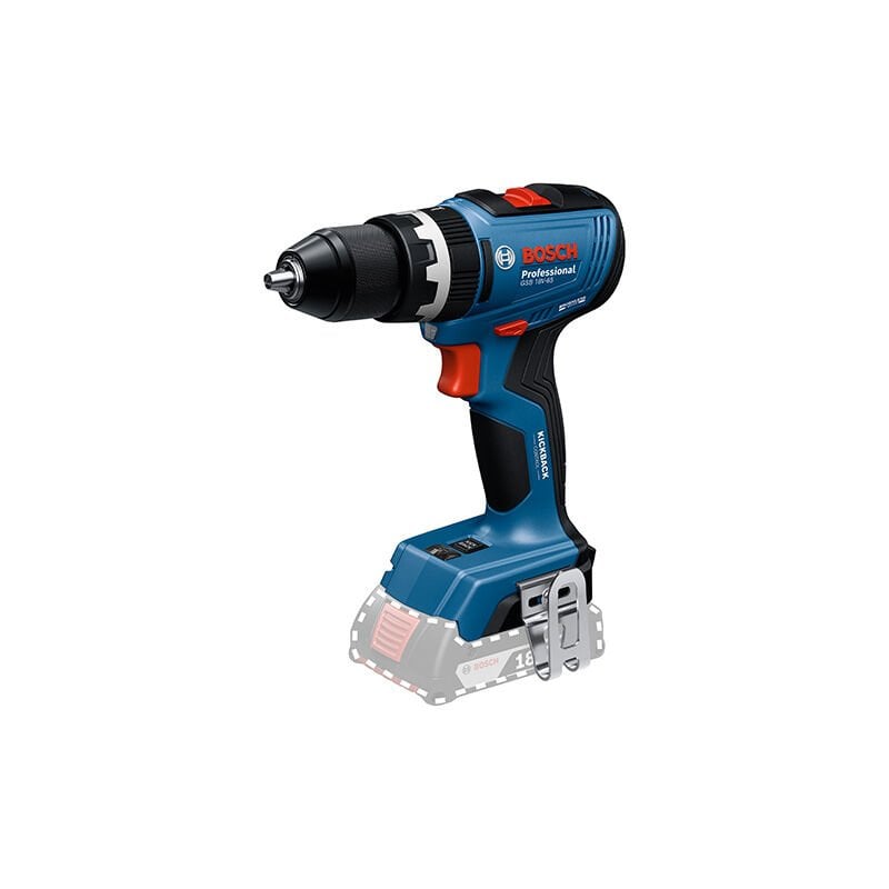 BOSCH GSB 18 V-65 Profesyonel 18 Volt Akülü Darbeli Delme Vidalama (Kömürsüz Motor) (Plastik Çanta İçerisinde) (Solo Makina) (Teslimat Kapsamında Akü ve Şarj Cihazı Yoktur)