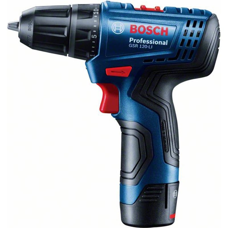 BOSCH GSR 120-LI Profesyonel 12 Volt 2.0 Ah Çift Akülü Delme Vidalama (Plastik Çanta İçerisinde) 0 601 9G8 000