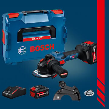 BOSCH EXPERT EXWS18V-15S 18 Volt 2 x 8.0 Ah EXPERT Akülü 125 mm (1500 W Eşdeğerinde) Devir Ayarlı Taşlama Makinesi (BITURBO KömürsüzMotor) (L-BOXX 162 Çanta İçerisinde) 0 601 9M6 003