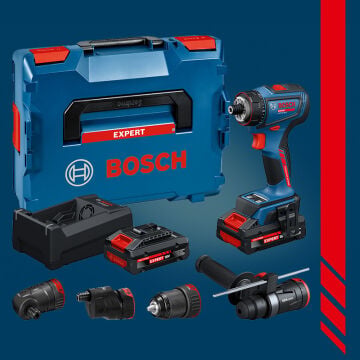 BOSCH EXPERT EXSR18V-90FC FlexiClick 6'sı 1 Arada 18 Volt 2 x 4.0 Ah EXPERT Akülü Çok Yönlü Delme Vidalama (KömürsüzMotor) (L-BOXX 136 Çanta İçerisinde) 0 601 9R2 001